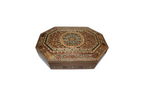 31.5 × 21 × 7 cm | Boîte à bijoux Octagonal tendance en bois et nacre, réalisées à la main | Mosaïque Syrienne